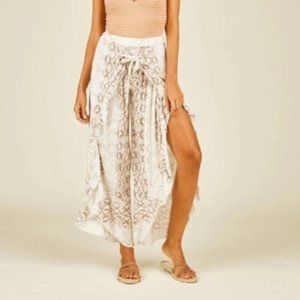 Snake skin flowy pants